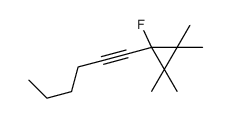 1-fluoro-1-hex-1-ynyl-2,2,3,3-tetramethylcyclopropane结构式