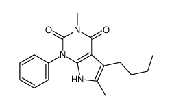5-butyl-3,6-dimethyl-1-phenyl-7H-pyrrolo[2,3-d]pyrimidine-2,4-dione Structure