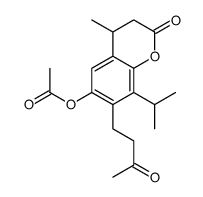 [4-acetyloxy-2-(3-oxobutyl)-3,5-di(propan-2-yl)phenyl] acetate Structure