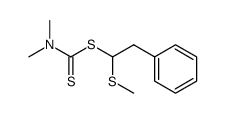 1-(methylthio)-2-phenylethyl dimethylcarbamodithioate Structure