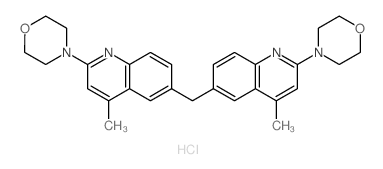 Quinoline,6,6'-methylenebis[4-methyl-2-(4-morpholinyl)-, dihydrochloride (9CI)结构式