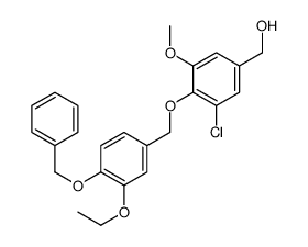 [3-chloro-4-[(3-ethoxy-4-phenylmethoxyphenyl)methoxy]-5-methoxyphenyl]methanol Structure