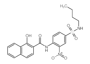 2-Naphthalenecarboxamide,N-[4-[(butylamino)sulfonyl]-2-nitrophenyl]-1-hydroxy- Structure