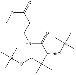 N-[(R)-3,3-Dimethyl-1-oxo-2,4-bis(trimethylsiloxy)butyl]-β-alanine methyl ester结构式