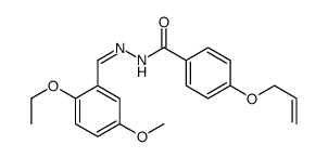 N-[(E)-(2-ethoxy-5-methoxyphenyl)methylideneamino]-4-prop-2-enoxybenzamide结构式