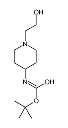 Carbamic acid, [1-(2-hydroxyethyl)-4-piperidinyl]-, 1,1-dimethylethyl ester (9CI) picture