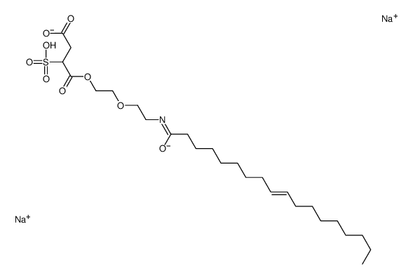 disodium C-[2-[2-[(1-oxooctadec-9-enyl)amino]ethoxy]ethyl] sulphonatosuccinate Structure