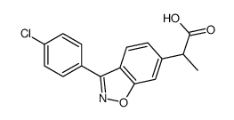 2-[3-(4-chlorophenyl)-1,2-benzoxazol-6-yl]propanoic acid结构式