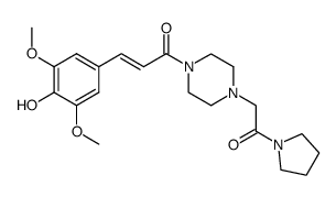 1-[3-(4-Hydroxy-3,5-dimethoxyphenyl)-1-oxo-2-propenyl]-4-[(1-pyrrolidinyl)carbonylmethyl]piperazine结构式