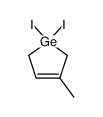 1,1-diiodo-3-methylgermacyclopent-3-ene结构式