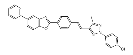 2-(4-{2-[2-(4-chloro-phenyl)-5-methyl-2H-[1,2,3]triazol-4-yl]-vinyl}-phenyl)-5-phenyl-benzooxazole结构式