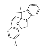 9a-(4-chloro-styryl)-9,9-dimethyl-2,3,9,9a-tetrahydro-oxazolo[3,2-a]indole Structure