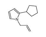 1H-Pyrrole,2-cyclopentyl-1-(2-propenyl)-(9CI) Structure