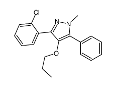 3-(2-chlorophenyl)-1-methyl-5-phenyl-4-propoxypyrazole结构式