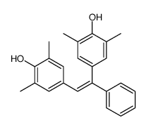 4-[2-(4-hydroxy-3,5-dimethylphenyl)-2-phenylethenyl]-2,6-dimethylphenol Structure