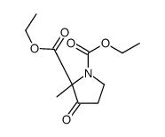 diethyl 2-methyl-3-oxopyrrolidine-1,2-dicarboxylate结构式