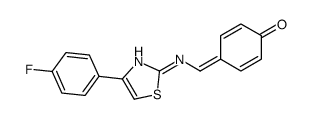 4-[[[4-(4-fluorophenyl)-1,3-thiazol-2-yl]amino]methylidene]cyclohexa-2,5-dien-1-one Structure