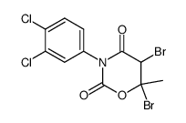 5,6-dibromo-3-(3,4-dichloro-phenyl)-6-methyl-[1,3]oxazinane-2,4-dione Structure