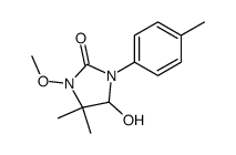 5-hydroxy-3-methoxy-4,4-dimethyl-1-p-tolyl-imidazolidin-2-one结构式