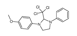 1-(4-methoxyphenyl)-3-phenyl-2-(trichloromethyl)imidazolidine结构式