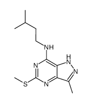 3-methyl-7-(3-methylbutylamino)-5-methylthiopyrazolo[4,3-d]-pyrimidine结构式