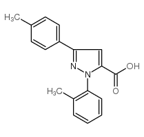 1-o-tolyl-3-p-tolyl-1h-pyrazole-5-carboxylic acid Structure