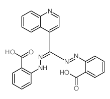 Benzoic acid,2-[[[(2-carboxyphenyl)azo]-4-quinolinylmethylene]hydrazino]- (9CI)结构式