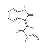 3-(3-methyl-4-oxo-2-thioxo-thiazolidin-5-ylidene)-1,3-dihydro-indol-2-one Structure