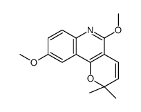 5,9-dimethoxy-2,2-dimethylpyrano[3,2-c]quinoline结构式
