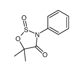 5,5-dimethyl-2-oxo-3-phenyloxathiazolidin-4-one结构式