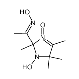 1-(1-Hydroxy-2,4,5,5-tetramethyl-3-oxy-2,5-dihydro-1H-imidazol-2-yl)-ethanone oxime结构式