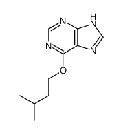 6-(3-methylbutoxy)-7H-purine结构式