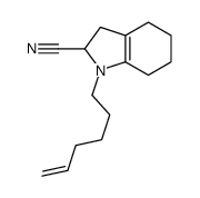 1-hex-5-enyl-2,3,4,5,6,7-hexahydroindole-2-carbonitrile Structure