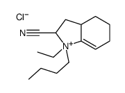 1-butyl-1-ethyl-2,3,3a,4,5,6-hexahydroindol-1-ium-2-carbonitrile,chloride Structure