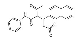 2-Acetyl-3-naphthalen-2-yl-4-nitro-N-phenyl-butyramide结构式