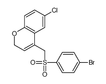 4-[(4-bromophenyl)sulfonylmethyl]-6-chloro-2H-chromene结构式