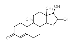 Androst-4-en-3-one,16,17-dihydroxy-, (16a,17b)-结构式