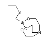 5-(ethylsulfanylmethyl)-4,6,11-trioxa-1-aza-5-silabicyclo[3.3.3]undecane结构式