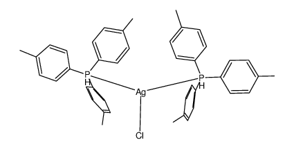 bis(tri-p-tolyl-l5-phosphanyl)silver(III) chloride Structure