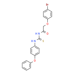 2-(4-bromophenoxy)-N-{[(4-phenoxyphenyl)amino]carbonothioyl}acetamide structure