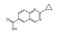 2-cyclopropylquinazoline-6-carboxylic acid结构式