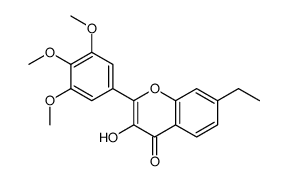 7-ethyl-3-hydroxy-2-(3,4,5-trimethoxyphenyl)chromen-4-one Structure