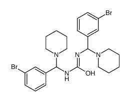 1,3-bis[(3-bromophenyl)-piperidin-1-ylmethyl]urea Structure