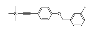 2-[4-[(3-fluorophenyl)methoxy]phenyl]ethynyl-trimethylsilane Structure