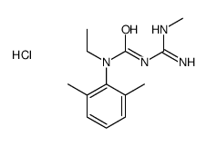 1-(2,6-dimethylphenyl)-1-ethyl-3-(N'-methylcarbamimidoyl)urea,hydrochloride Structure
