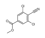 methyl 3,5-dichloro-4-cyanobenzoate结构式