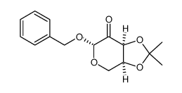 benzyl 3,4-O-(1-methylethylidene)-β-L-erythro-pent-2-ulosylpyranoside结构式