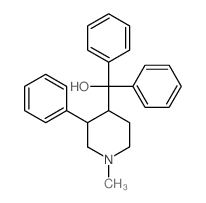 (1-methyl-3-phenyl-4-piperidyl)-diphenyl-methanol structure