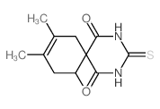 1,3,4-trimethyl-9-sulfanylidene-8,10-diazaspiro[5.5]undec-3-ene-7,11-dione structure