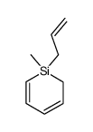 1-methyl-1-allyl-1-silacyclohexa-2,4-diene结构式